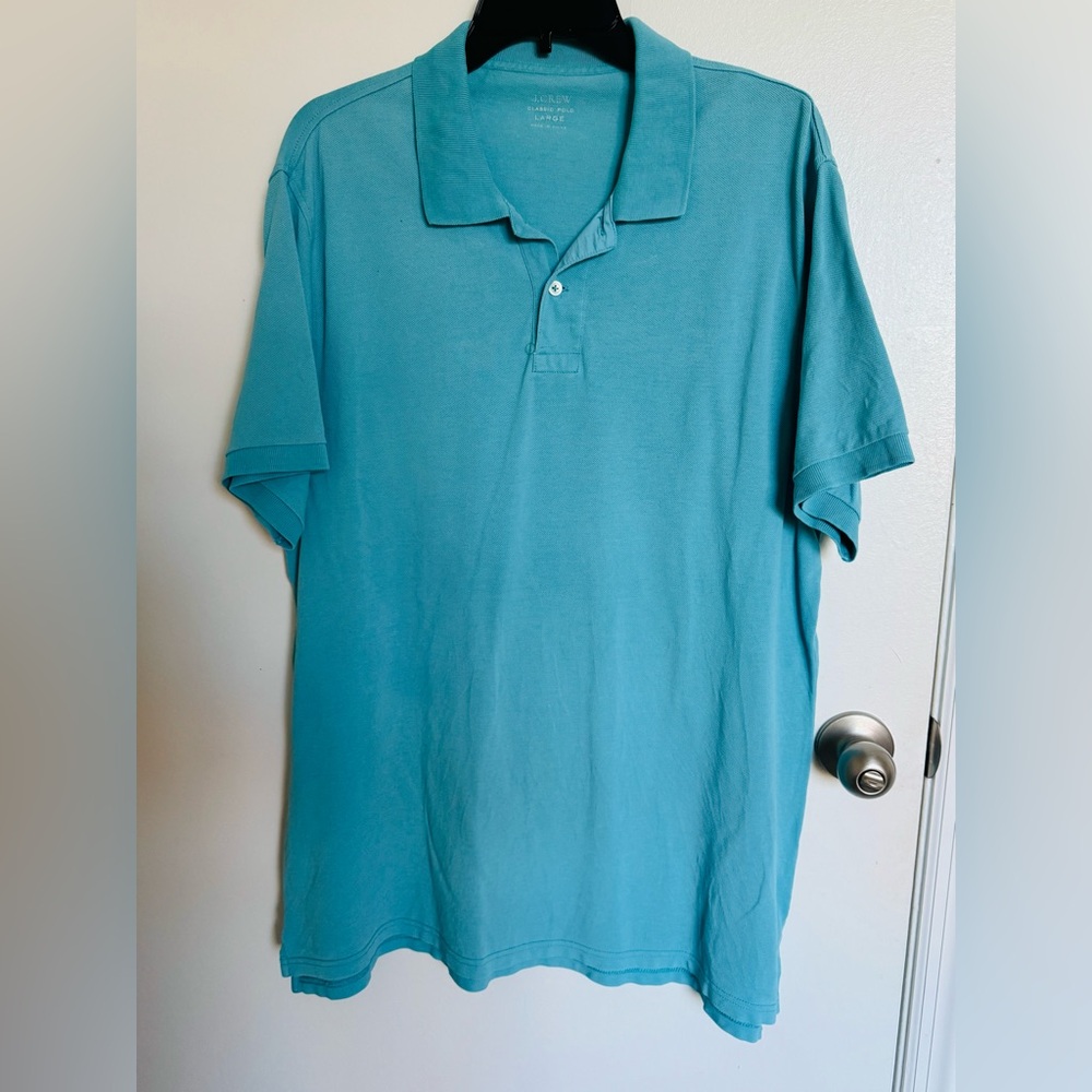 J. Crew Teal Polo Shirt, L 🦋
